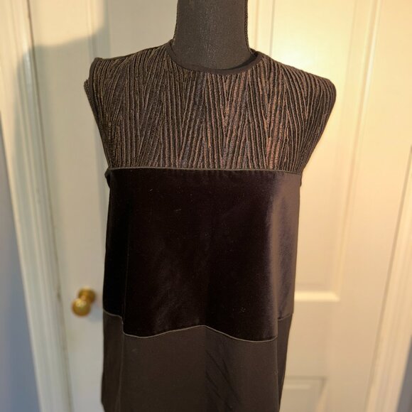 Sportmax Italy, Textured Black Velvet Tunic Top, Ladies Medium - Picture 3 of 8